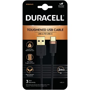 Duracell 2m USB-A til USB-C-kabel
