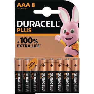Duracell Plus Power AAA 8 pakke av Batterier