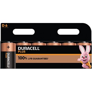 Duracell Plus D Size 6 Pack