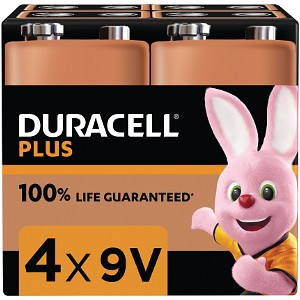 Duracell Plus Power 9v Pakke med 4