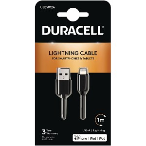 Duracell 1m USB-A til Lightning-kabel