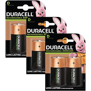 Duracell Rechargeable D Size 6 Pack