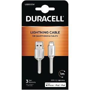 Duracell 1m USB-A til Lightning-kabel