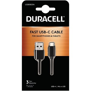 Duracell 2m USB-A til Micro USB-kabel