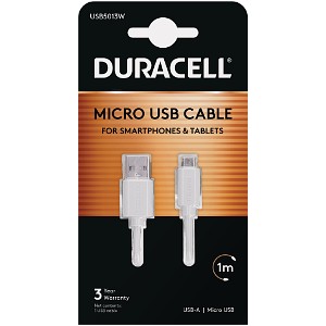 Duracell 2m USB-A til Micro USB-kabel