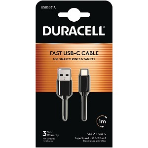 Duracell 1m USB-A til USB-C-kabel