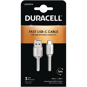 Duracell 1m USB-A til USB-C-kabel