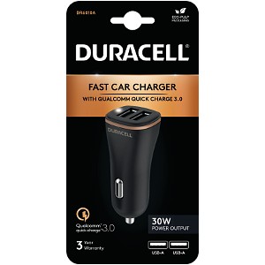 Duracell 18W + 12W dobbel USB-A-lader for bruk i bilen