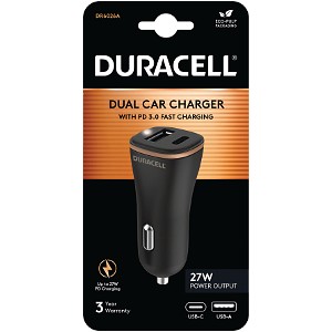 Duracell USB-A + USB-C billader for bilen