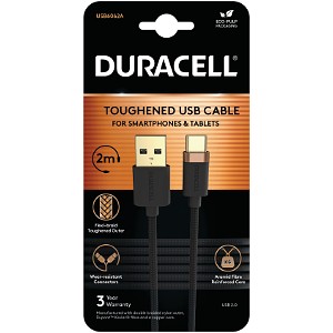 Duracell 2m USB-A til USB-C-kabel