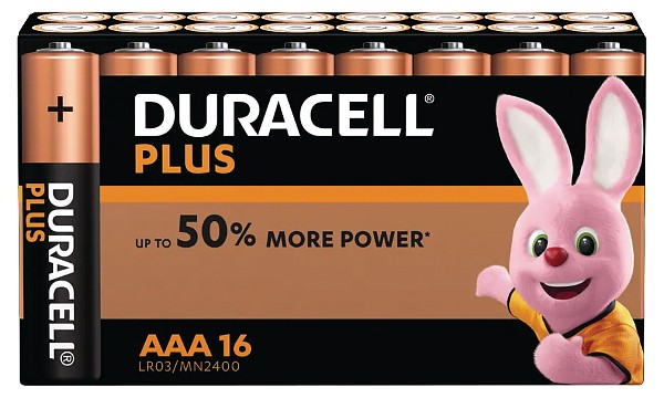 Duracell Plus Power AAA 16 pakke av Batterier