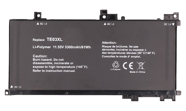 OMEN 15-AX013DX Batteri (3 Celler)