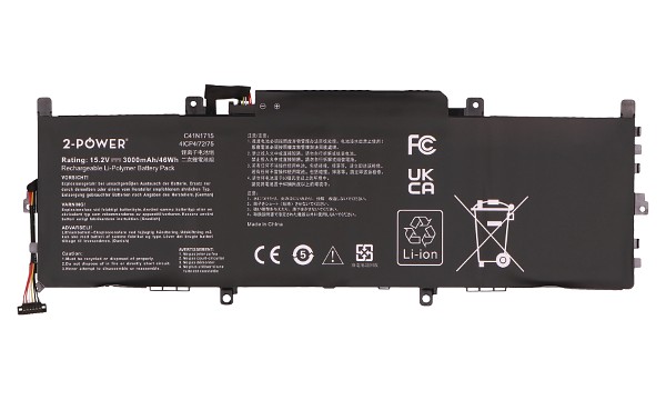 ZenBook UX331UAL-1C Batteri (4 Celler)